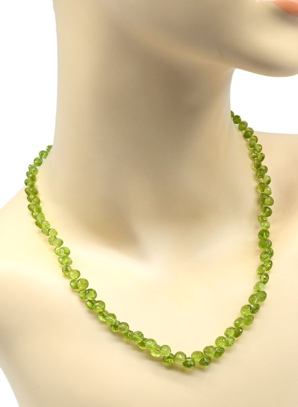 Cut Chrysolite beads, 48cm, 22.6g