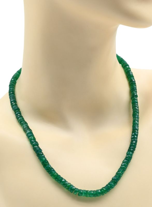 Chrysoprase beads rondel cut 6*3mm, 48cm, 31.4g