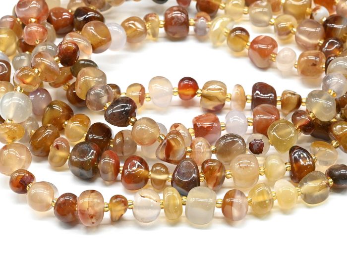 Carnelian beads galtovka 6-8mm, 120cm