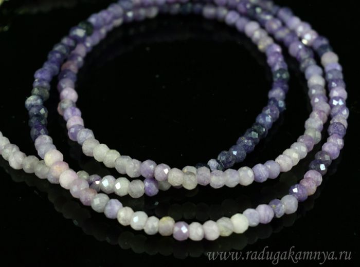 Beads made of Sugilite cut, 43cm, 5.5g