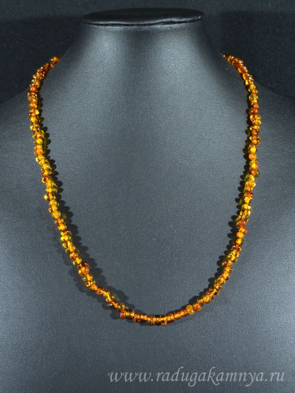 Amber beads crumb of St. cognac, 50cm