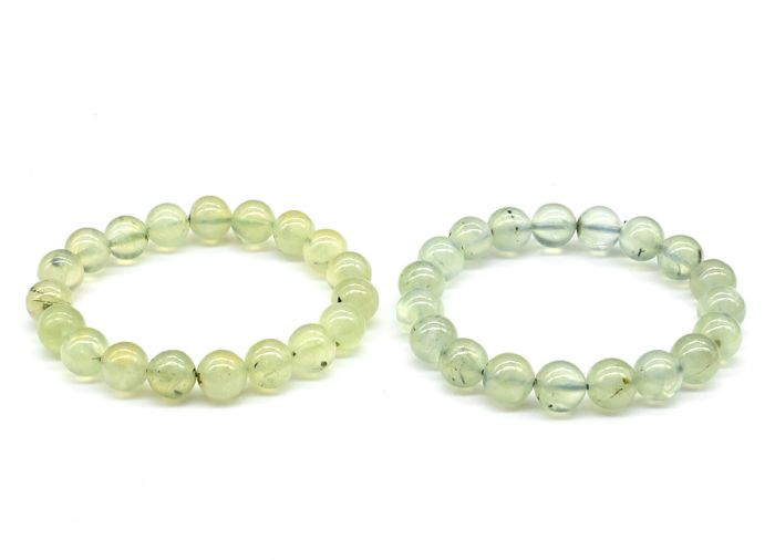 Bracelet made of prehnite ball 10mm