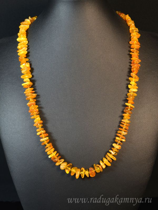 Beads made of amber honey crumb, 60cm