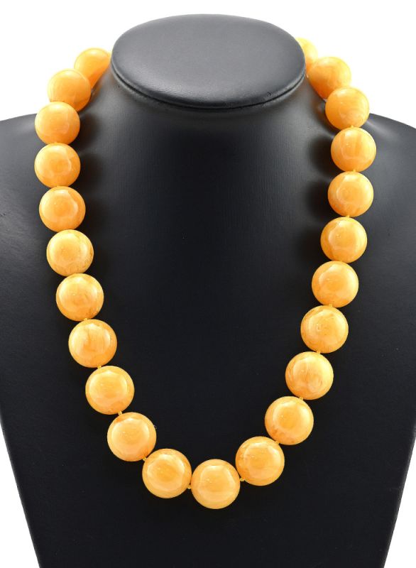 Amber beads 20mm honey-milk bead, 56cm