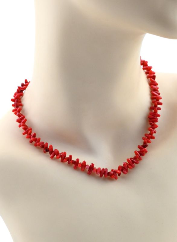 Coral beads Fig 3*9mm red, 41cm