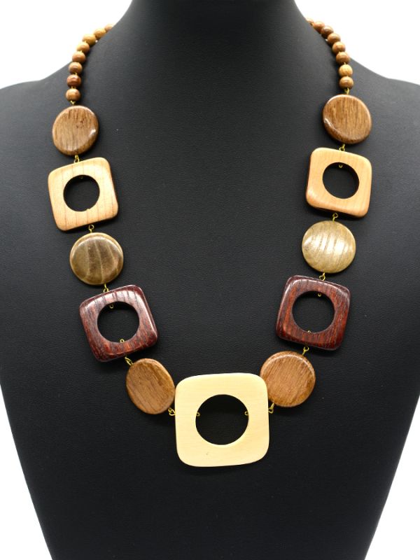 Beads made of Samba wood, 53cm