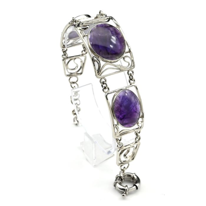 Bracelet with amethyst,17.5cm