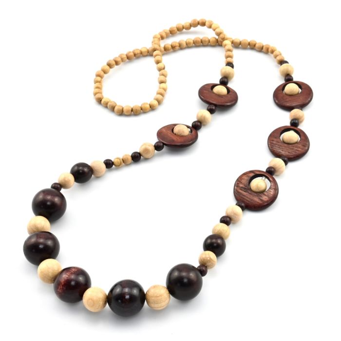 Beads made of Assol wood, 88cm