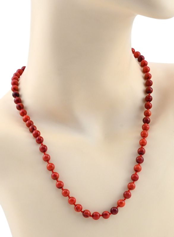 Coral Beads bead 6-7mm orange, 48cm