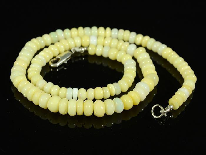 Rondel Opal beads 6-7.5mm, 44cm, 18.5g