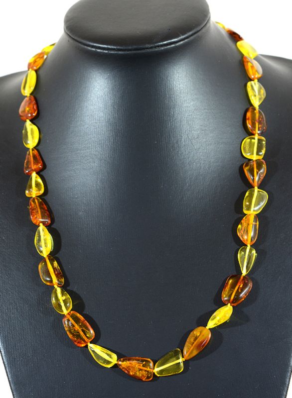 Beads made of amber, lemon galtovka, St. cognac, 60cm