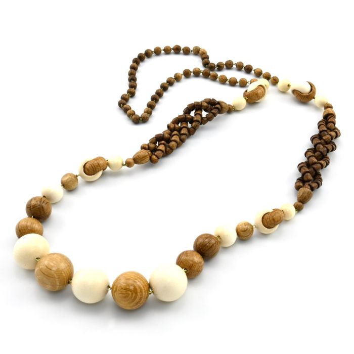 Rio wooden beads, 95cm