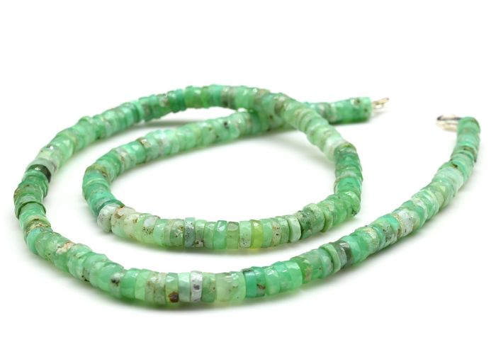 Chrysoprase beads rondel cut 6*2mm, 48cm, 30.4g