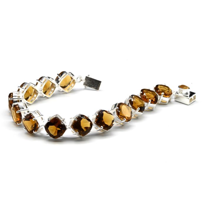 Bracelet C925 with citrine 12mm, 18cm, 31.6g