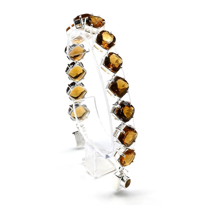 Bracelet C925 with citrine 12mm, 18cm, 31.6g