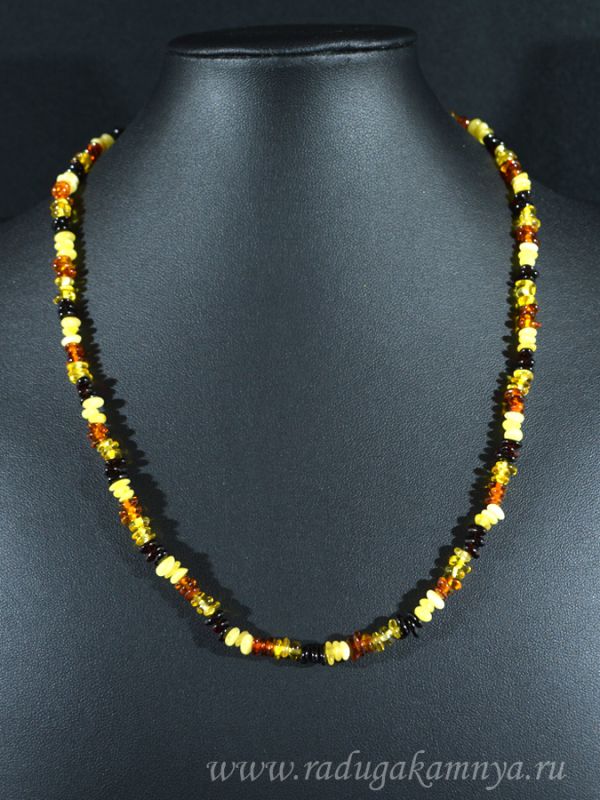 Assorted amber beads, 50cm