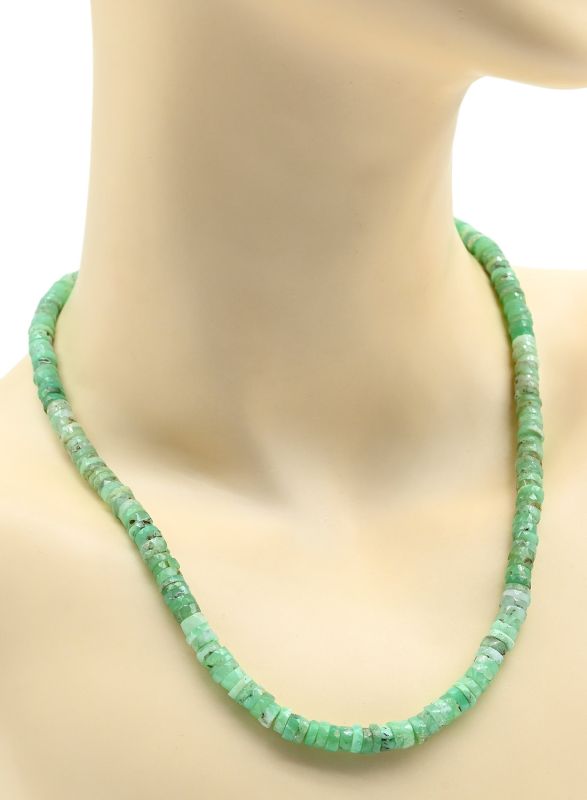 Chrysoprase beads rondel cut 6*2mm, 48cm, 30.3g