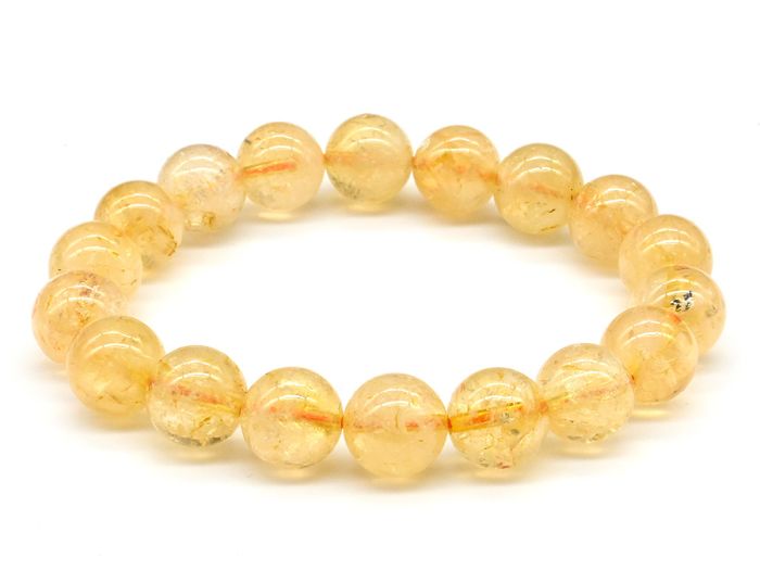 Citrine bead bracelet 10.5mm, 31.1g