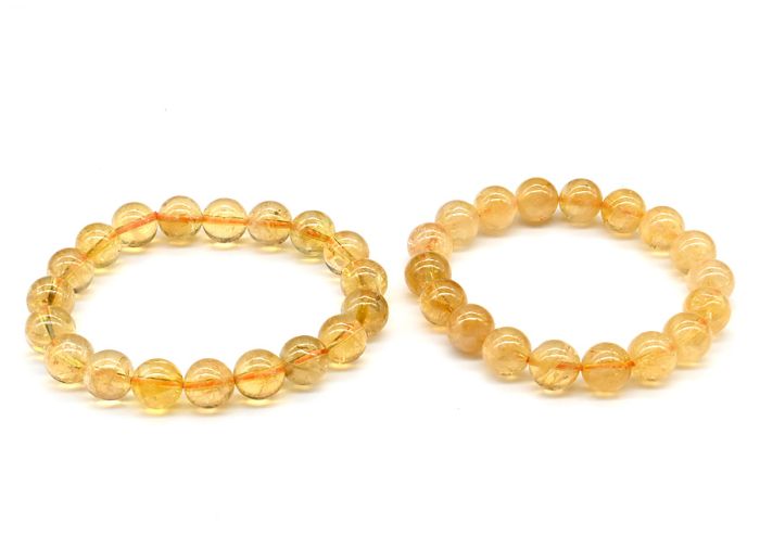 Citrine bead bracelet 10mm, 24.5g