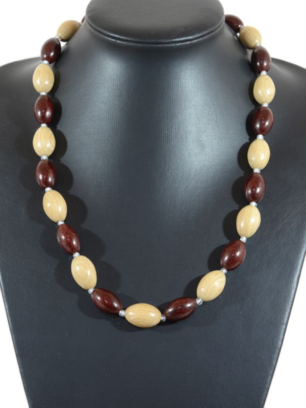 Beads made of olive wood, 56cm