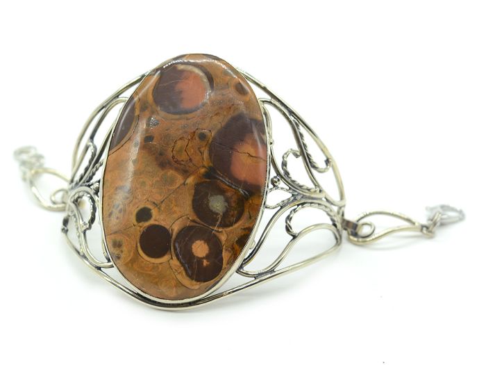 Bracelet made of jasper " Oval ", 19 cm.