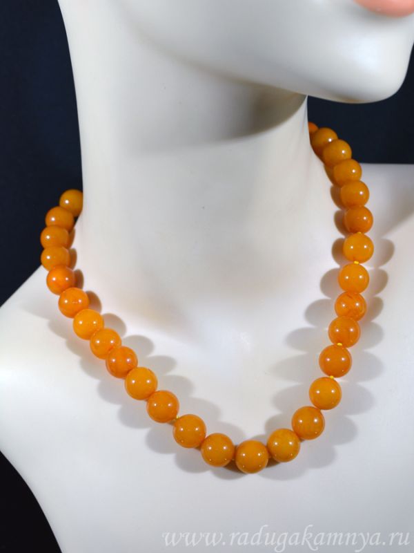 Amber beads 12mm caramel bead, 46cm