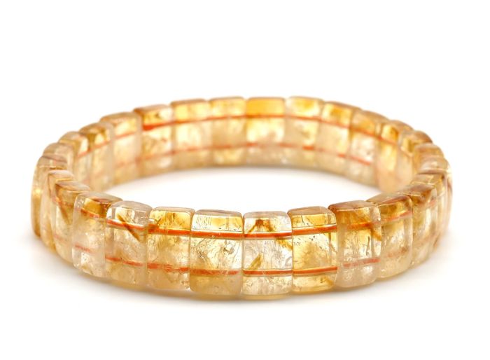 Citrine bracelet rectangle 11*7mm, 21.8g