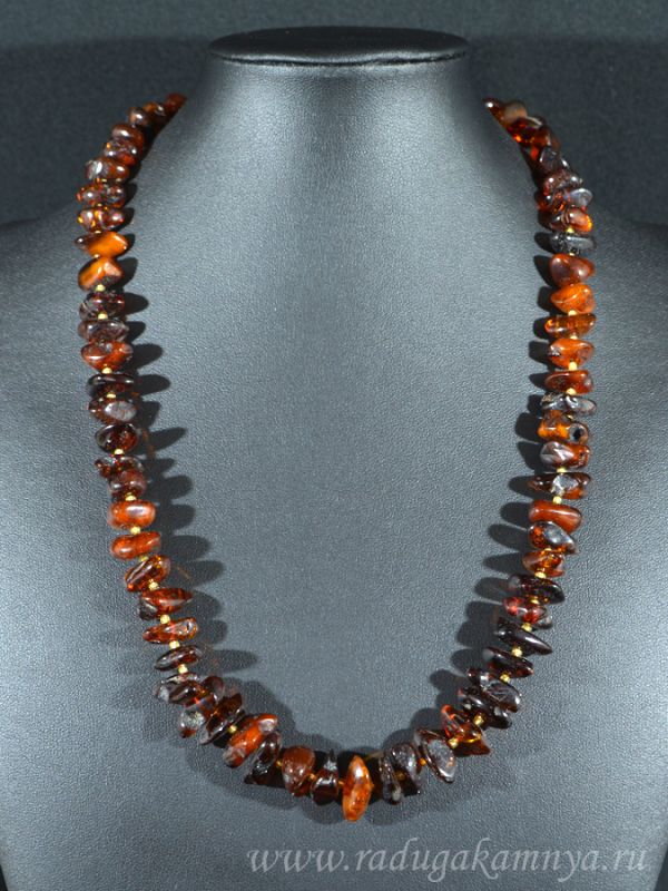 Amber beads baby T.cognac, 53cm