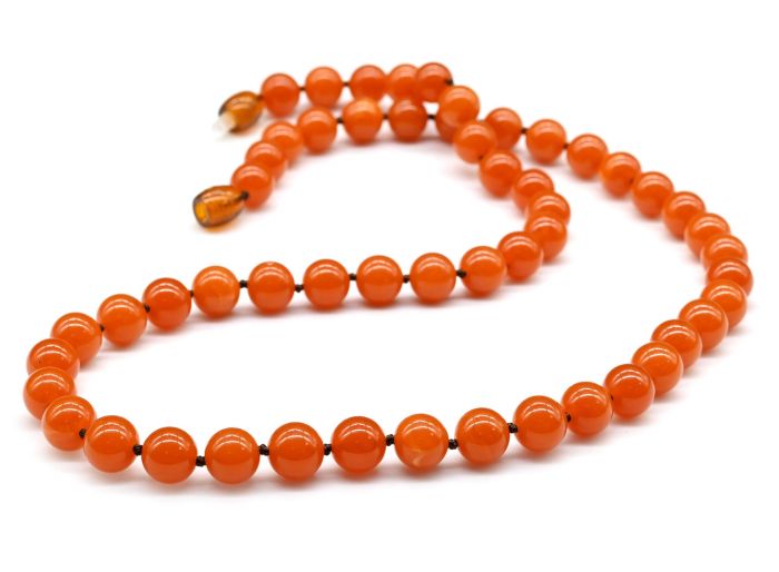 Amber beads 8mm caramel bead, 47cm