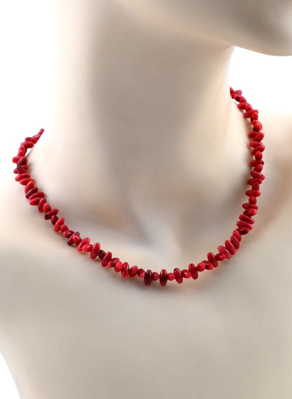 Coral beads Fig 4*8mm red, 42cm